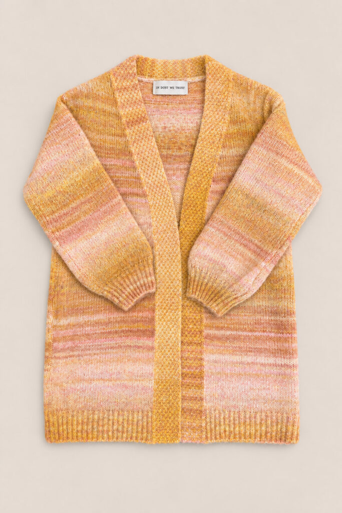 Alternative view of MAXI CARDIGAN GIALLO
