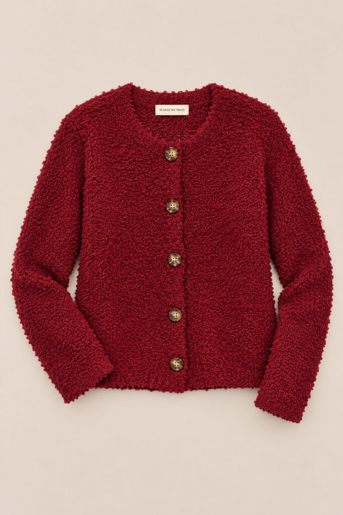 Alternative view of CARDIGAN PECORELLA BORDEAUX