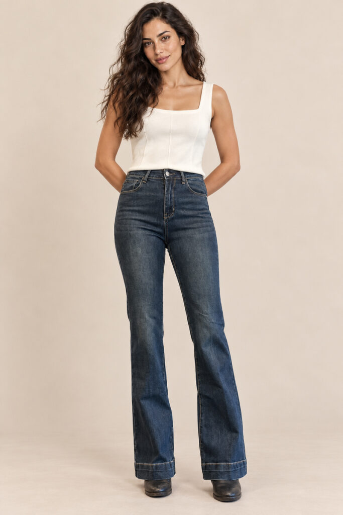 JEANS ZAMPA DARK BLUE