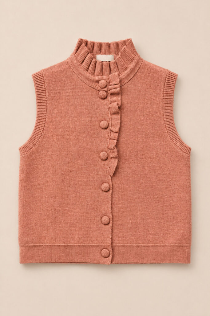Alternative view of GILET ROUCHES ROSA ANTICO