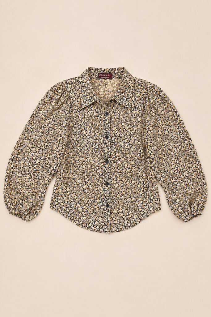 Alternative view of CAMICIA MANICA LANTERNA MINI FIORI G