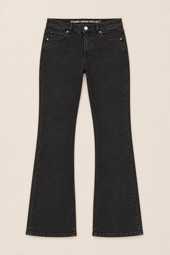 Alternative view of JEANS VITA REGOLARE ZAMPETTA NERO