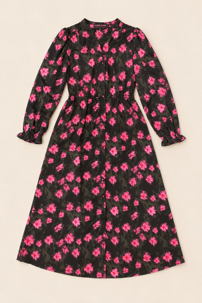 Alternative view of ABITO LUNGO FIORI FUCSIA