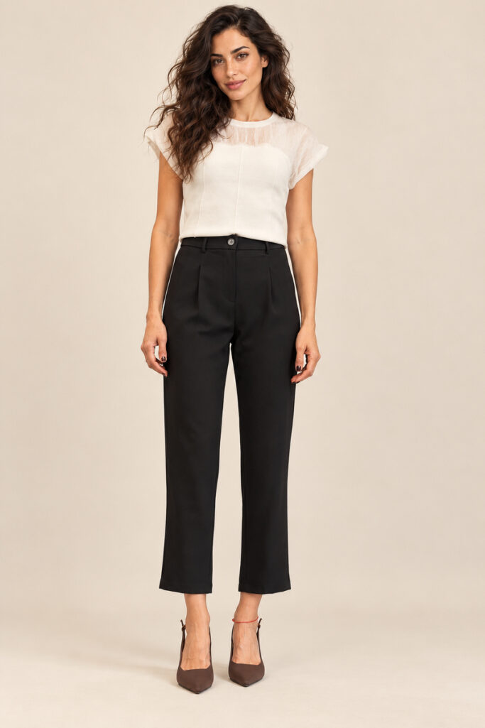 PANTALONE SIGARETTA NERO