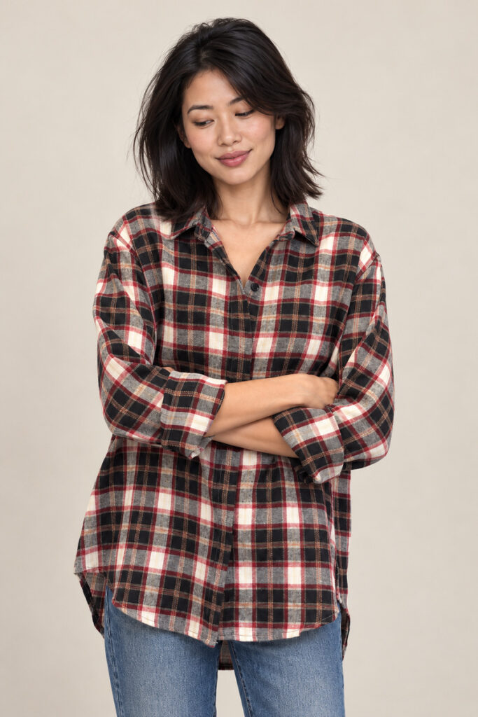 CAMICIA QUADRI BORDEAUX