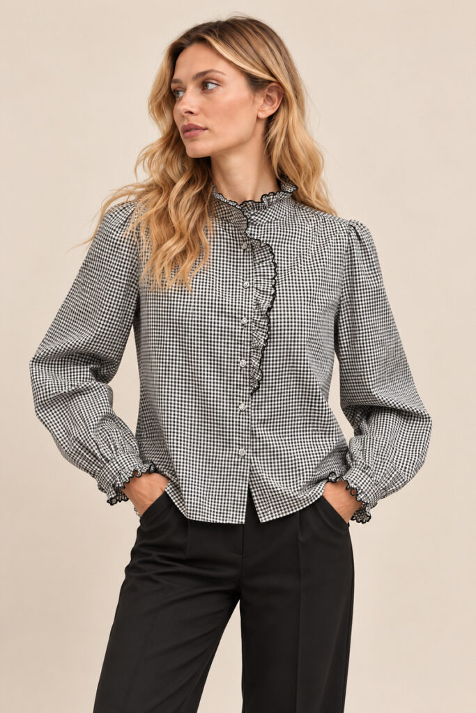CAMICIA ROUCHES PROFILI BLU VERDE