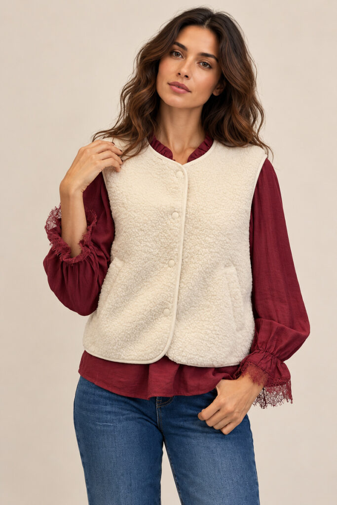 GILET PECORELLA PANNA