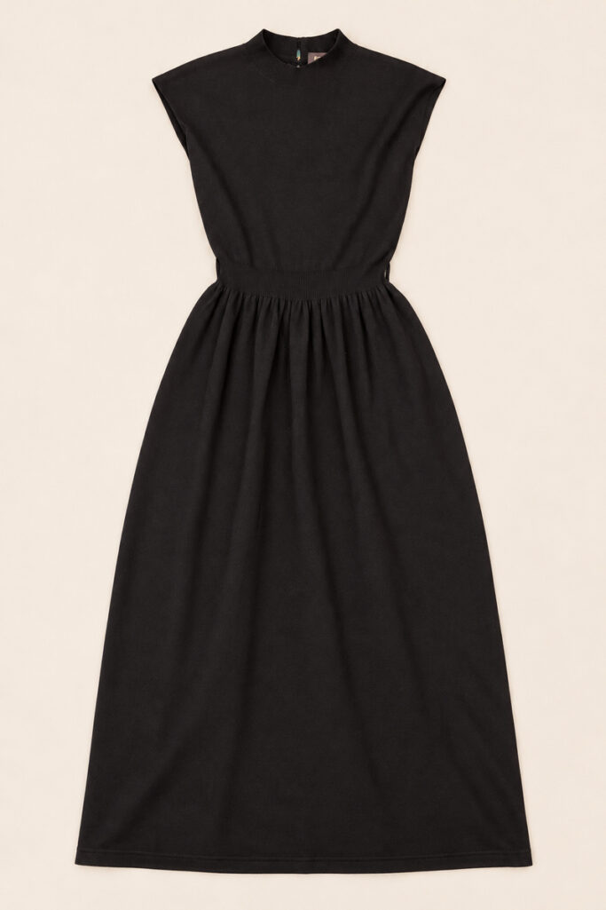 Alternative view of ABITO LUNGO PUNTO VITA SVASATO NERO