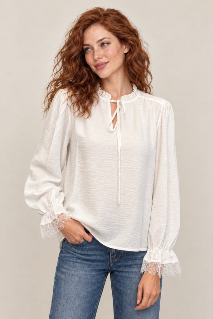 BLUSA LACCETTO BIANCO
