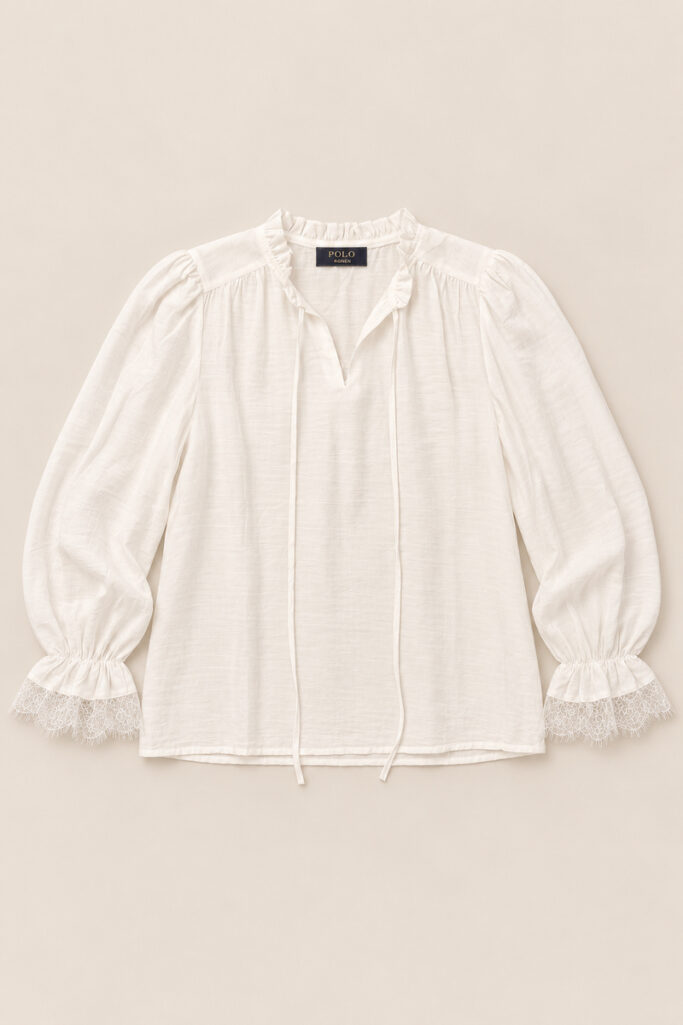 Alternative view of BLUSA LACCETTO BIANCO