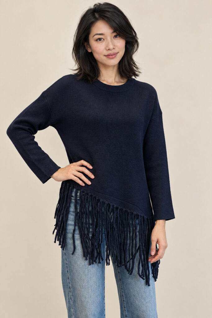 MAGLIONE FRANGE NAVY