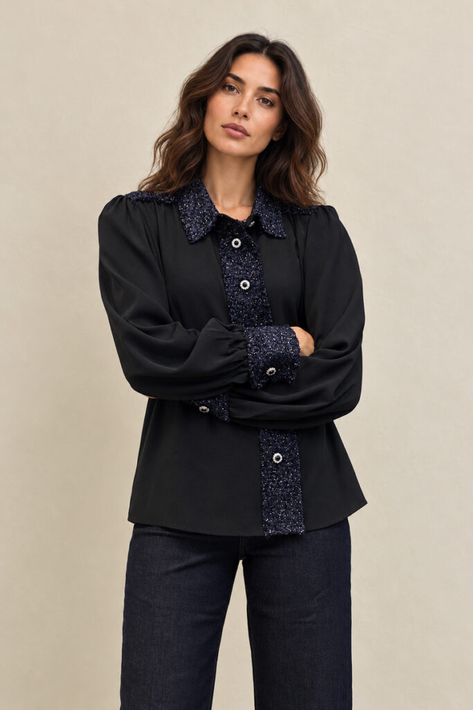 CAMICIA PROFILI CHAN NERO