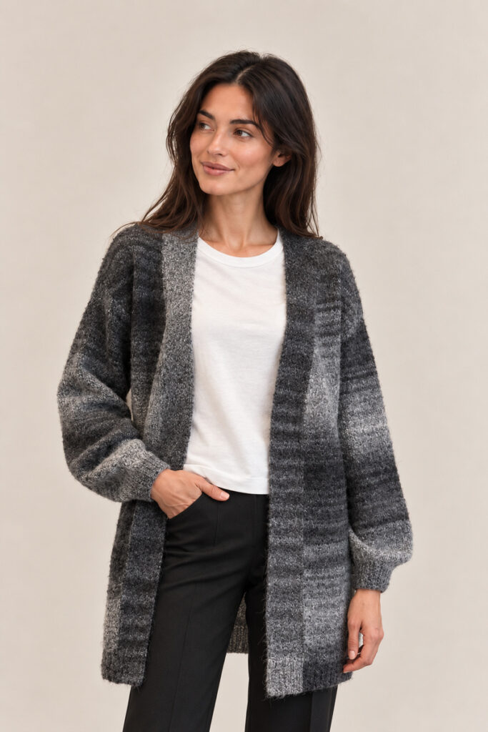 MAXI CARDIGAN NERO