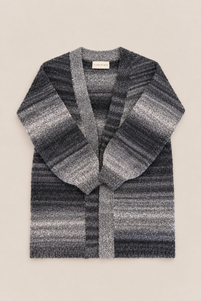Alternative view of MAXI CARDIGAN NERO