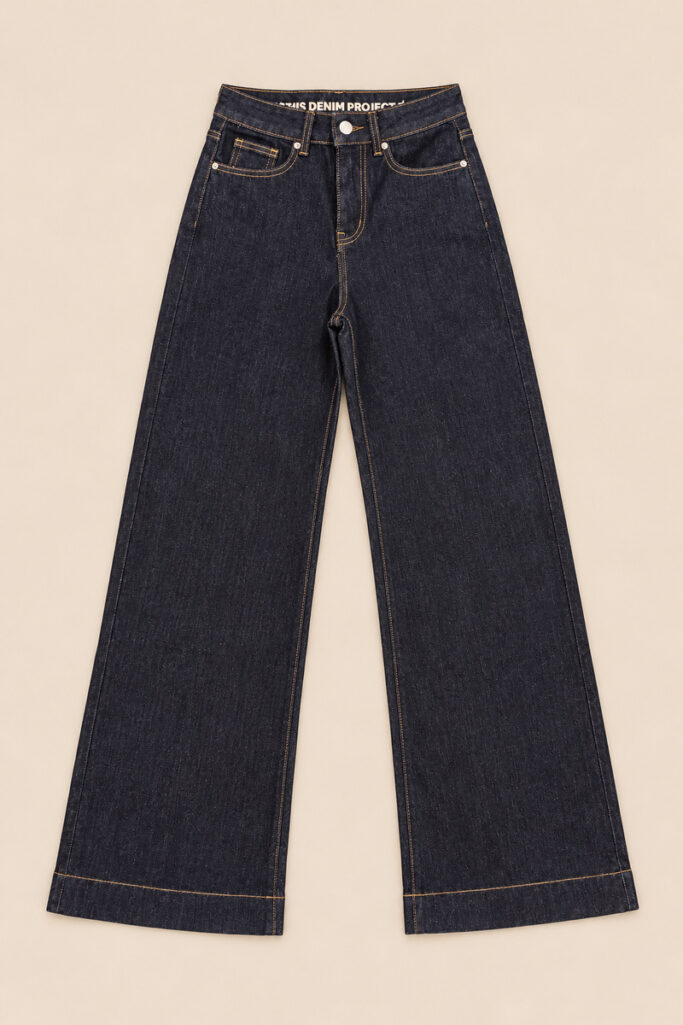 Alternative view of JEANS ZAMPA RISVOLTO DARK BLUE