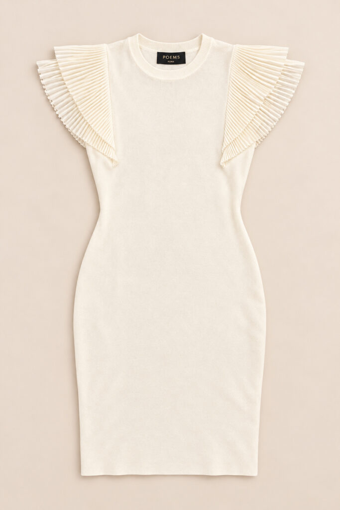 Alternative view of ABITO CORTO MANICA ORGANZA PANNA