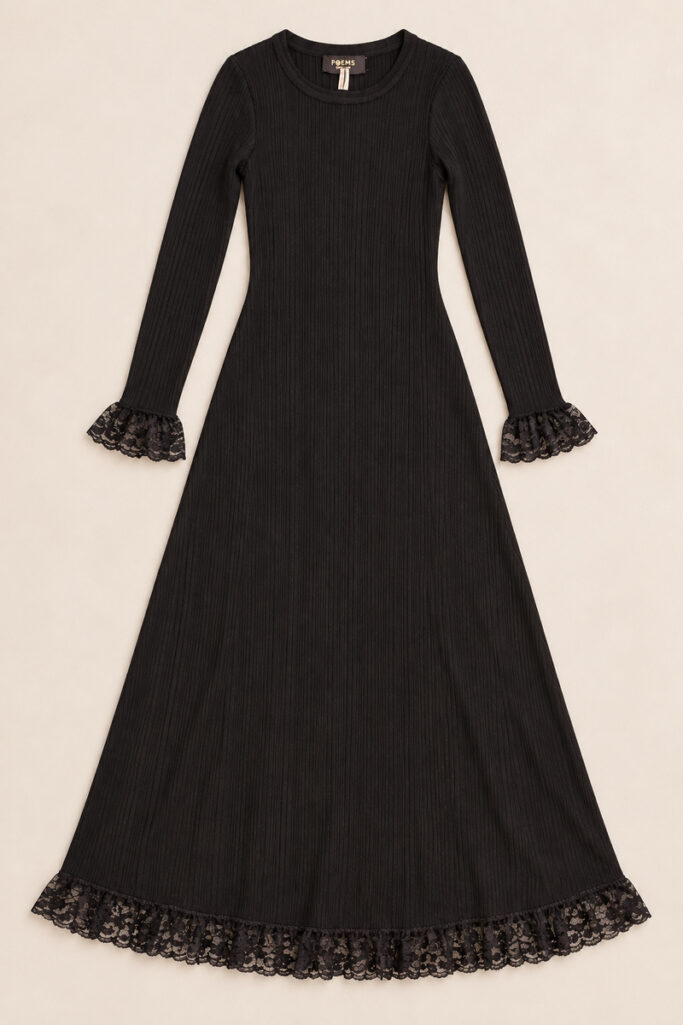 Alternative view of TUBINO COSTINE PIZZO MANICA NERO
