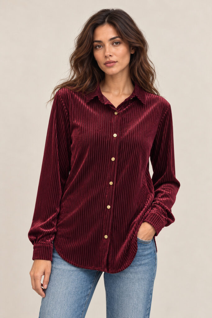 CAMICIA CLASSICA RIGA A CONTRASTO BORDEAUX