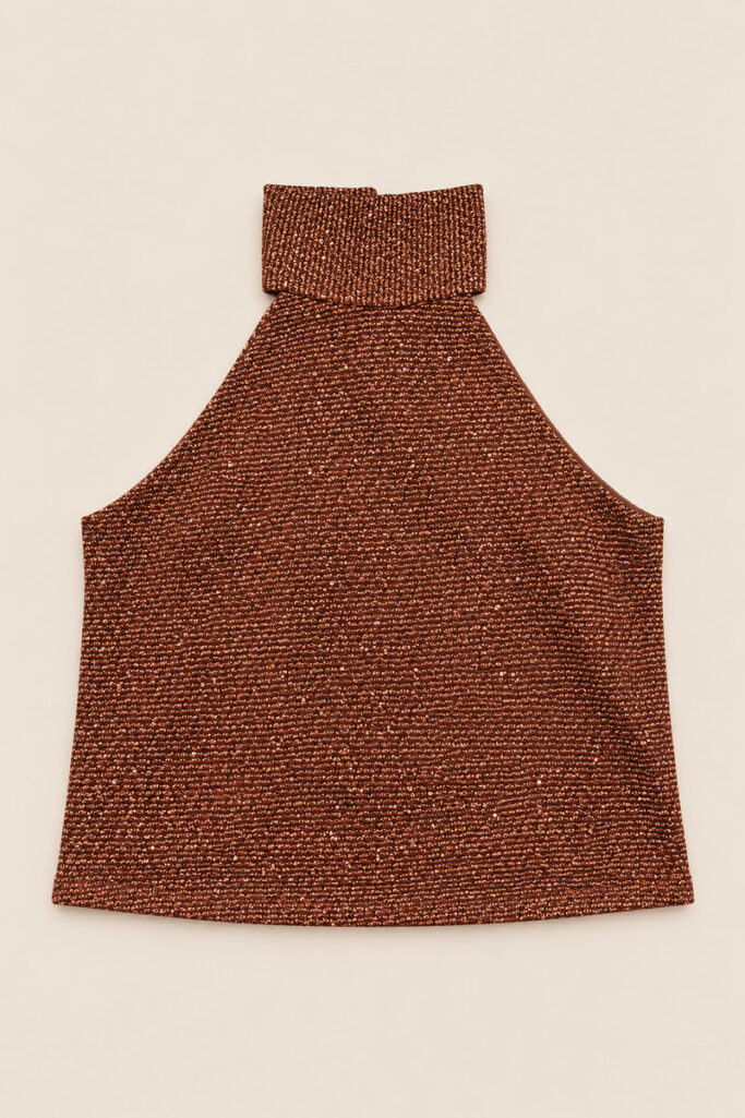 Alternative view of TOP SCOLLO AMERICANO bordeaux
