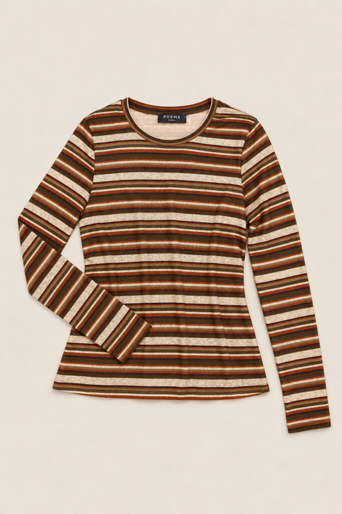 Alternative view of MAGLIA RIGHE BASIC ARANCIO