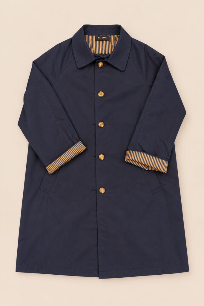 Alternative view of TRENCH FODERA RIGHE NAVY