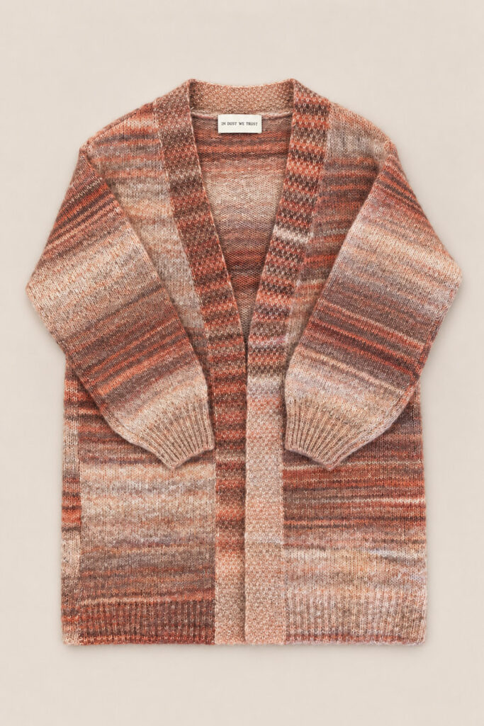 Alternative view of MAXI CARDIGAN CAMMELLO