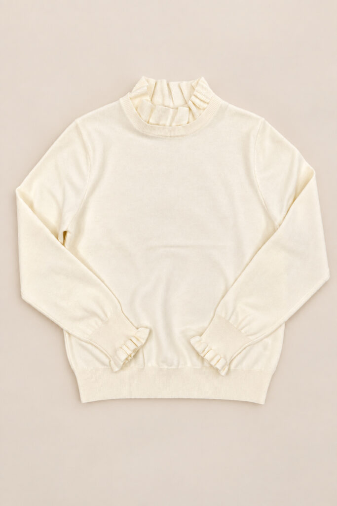 Alternative view of PULL COLLO ALTO ROUCHES BIANCO