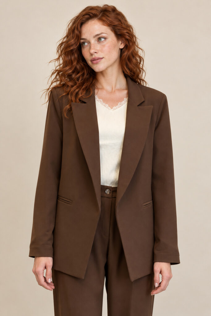 BLAZER TAGLIO UOMO MARRONE