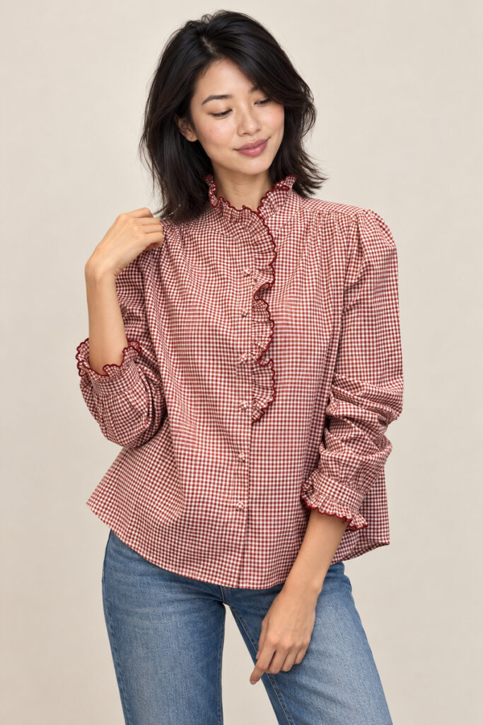 CAMICIA ROUCHES PROFILI BLU BORDEAUX