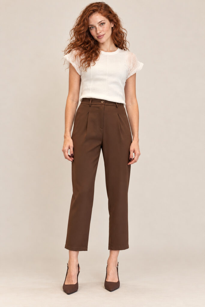 PANTALONE SIGARETTA MARRONE