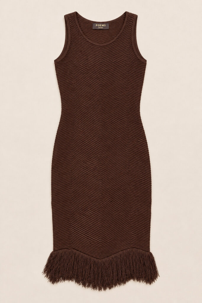 Alternative view of ABITO MIDI ORLO FRANGE MARRONE