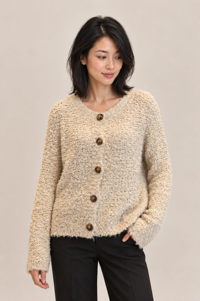CARDIGAN PECORELLA BEIGE
